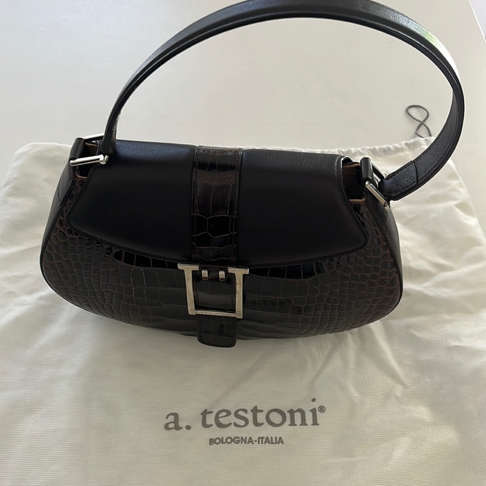 Stunning a. Testoni alligator, with silver buckle